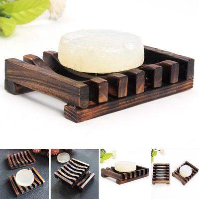 Banyo Aksesuarı Retro Ahşap Lavabo Güverte Dağı Oymak Sabunluk Tutucu Raf