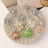 Ornament Crystal Pendant Sun Catcher Car Keyring Creative Rhinestone Flower Keychain  Bag Charm