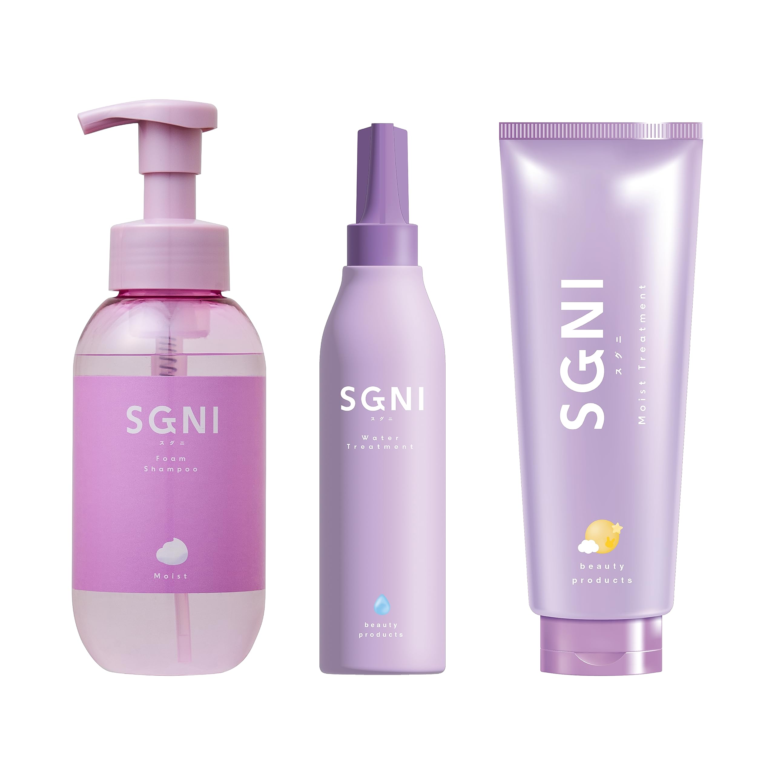

SGNI Moist Foam Water and Moist Treatment Set Shampoo, Treatment, 3-Piece