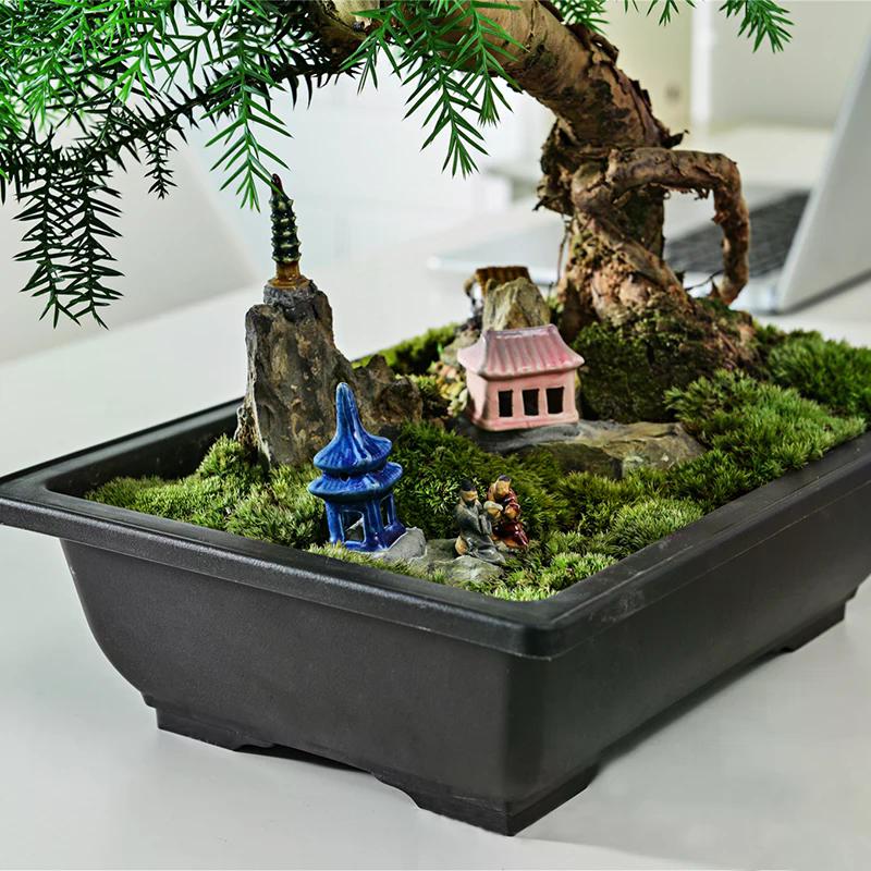 Rectangular Flowerpots Imitation Purple Clay Plants Pot Outdoor Garden Landscape Bonsai Pots For Plant Macetas Para Plantas