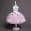 Einhorn Tutu Kleid für Babymädchen Regenbogen Chiffon Ball Outfit mit 3D Pailletten Prinzessin Geburtstagsparty Tanz Klavierkonzert Kostüm
