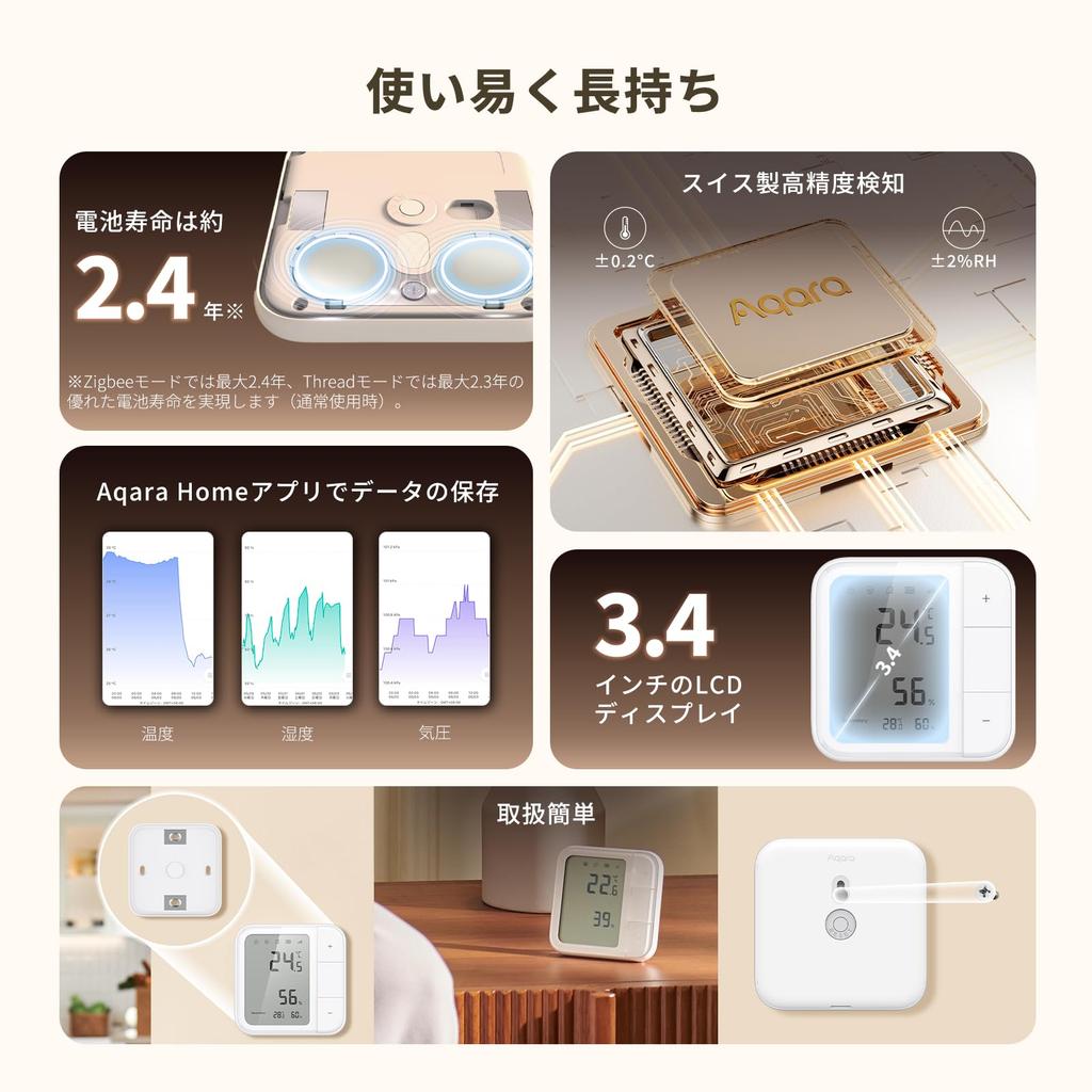Aqara Teploměr a Vlhkoměr Teploměr a Věc Pokojová Teplota Vzdálené Velké Současné Ovládání Více Vysoké Vzdálené Fyzické Chytré