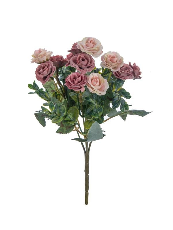 

Artificial Flower Silk Roses Wedding Home Bridal Holding Flowers Wreath Decoration Courtyard Festival DIY Bouquet Gift Accessory 1pc розовый