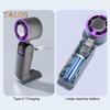 Cooling Fan Digital Display 100 Speeds Strong Airflow Low Noise USB Rechargeable Small Handheld Fan Air Cooler