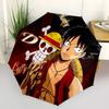 1 PC Automatic Folding Umbrella - Luffy D Pattern Portable Foldable Design With 8 Ribs Christmas Birthday Gifts
