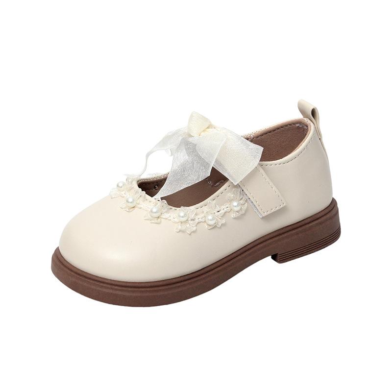 Spring and Autumn New Style Trend Bow Versatile Girls Comfortable Soft-soled Leather Shoes