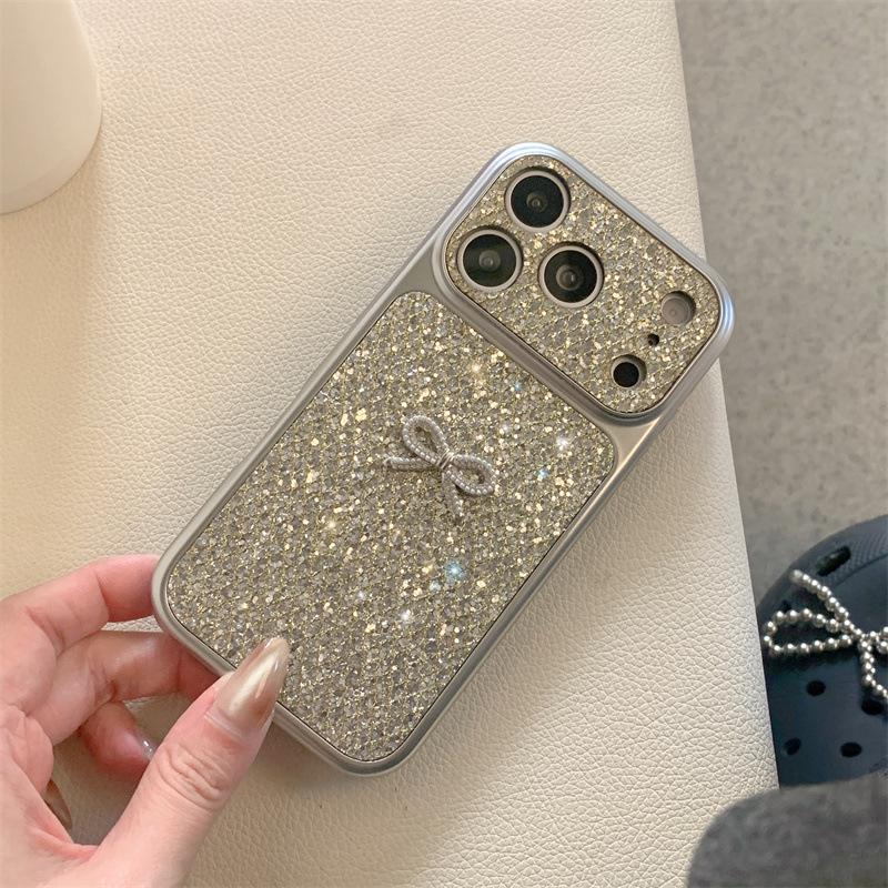 

Luxury Electroplated Colorful Star Diamond Bowknot Case for iPhone 17, Apple 16 Pro Max/15/14 Apple 14 Pro