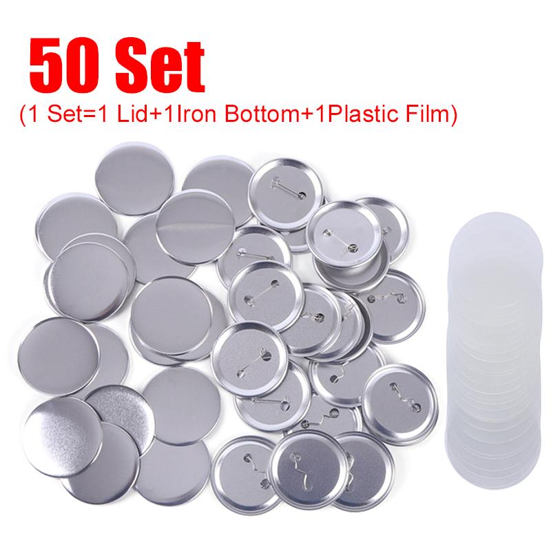 25-50Set/Lot 37mm Size Metal Badge Part DIY Blank Badge Accessories Badge Pin Button Maker Creative Art Craft Material Props ZYF