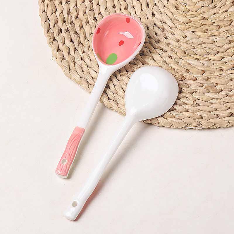 Strawberry Bowl Spoon Plate Set Beautiful Girl Heart Bowl Salad Bowl Dessert Household Tableware