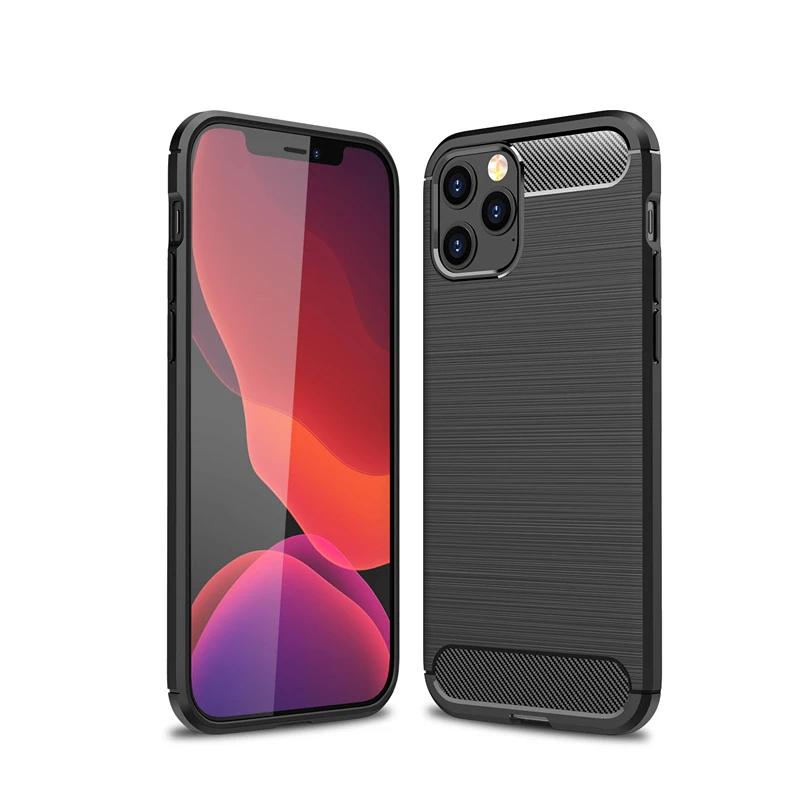 

Carbon Fiber Brushed Cover for Iphone 17 Pro Max 17E 16 15 14 16e iphone17 13 12 Pro 11 15 plus Iphone15 Best Protection Case iPhone 12 чорний