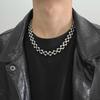 Punk Hip-hop Raffinato Fatto a Mano Perline Rotonde Acciaio Inossidabile Collana a Catena per Clavicola Parola O Accessori Choker per Donne Uomini Gioielli