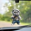 Cartoon Cute Grey Cat Pattern Acrylic Pendant For Car Decoration Interior