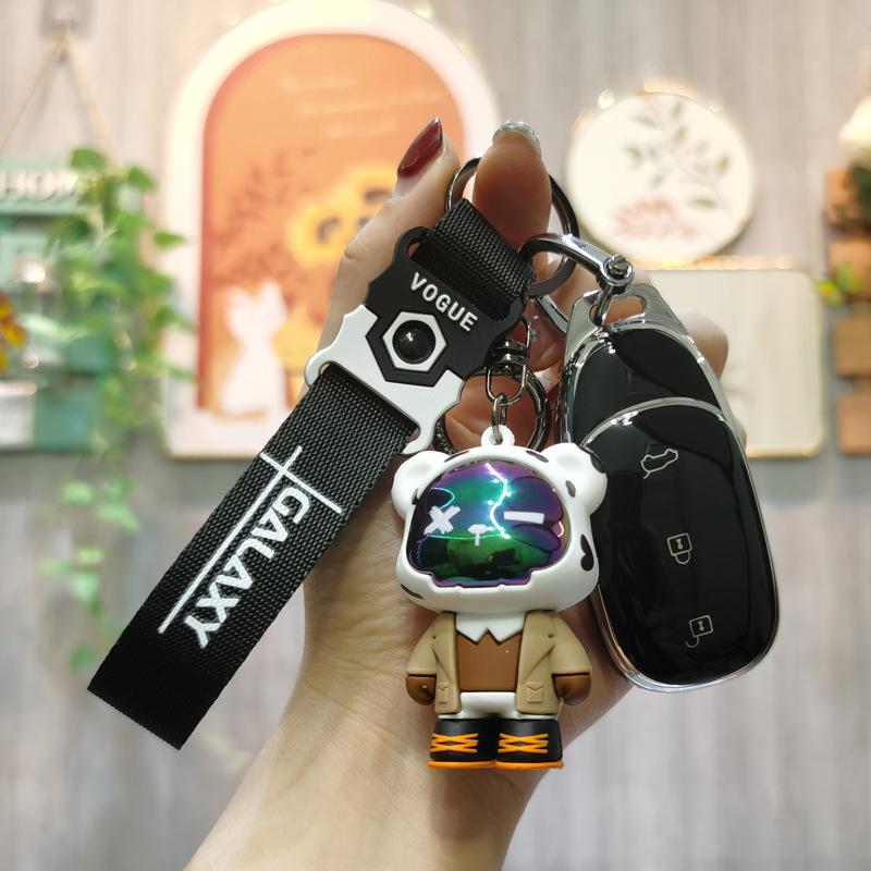 Unisex High-End Key Case: Custom L9 Car Remote Control Protective Shell with Keychain