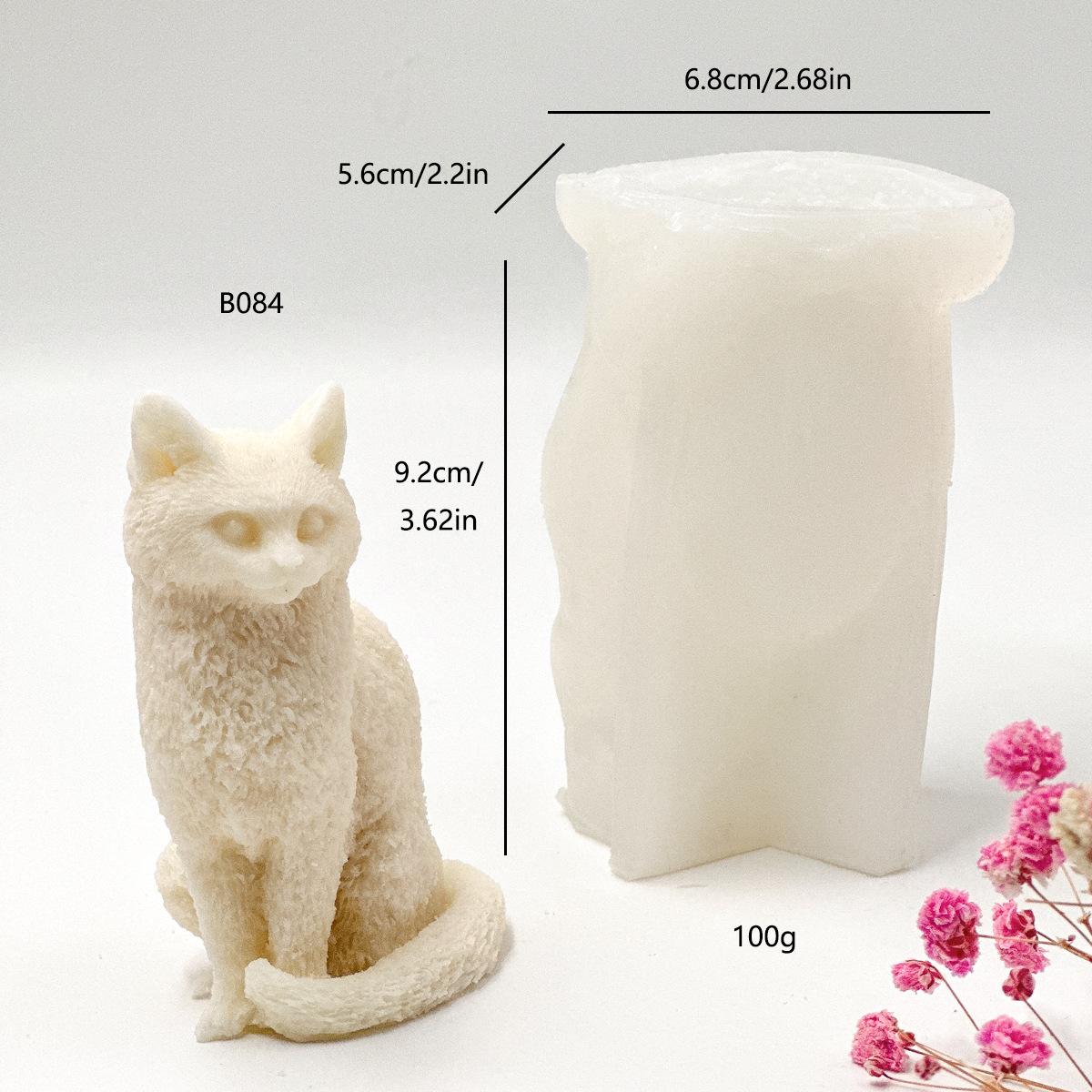 

3D Schnauzer Puppy Silicone Mold DIY Cute Kitten Puppy Handmade Candle Make Resin Gypsum Clay Mold Animal Theme Home Decor Gifts