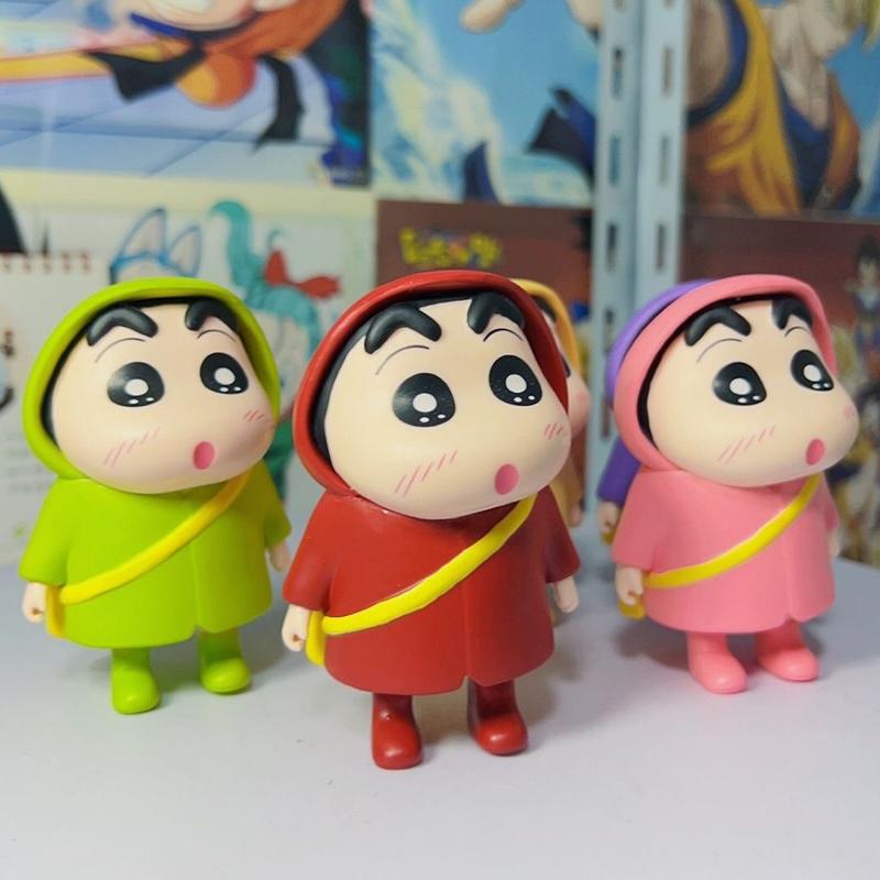 1 pieza 10 cm Kawaii Crayon Shin Chan Figura de Anime Impermeable Pvc Lindo Modelo de Colección Figura de Acción Juguetes Niños Niños Cumpleaños