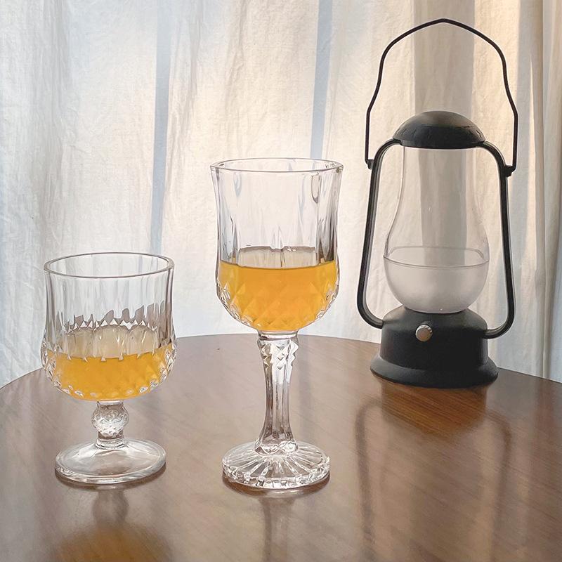 Wineglasses Goblet Transparent Glass for Home Restaurant Bar Juice Mugs Diamond High Foot Cup Drink Cups Drinkware Water Cups