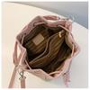 Neue kleine Bucket Bag Achseltasche Farbkontrast Kordelzug Umhängetasche Kleine Tasche Damen Handheld Schultertaschen