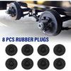 4 PCS 2.44'' Trailer Hub Dust Cap Trailer Axle Grease Cap With 8 Rubber Plugs, Steel Wheel Bearing Dust Caps Fit For Most Standard 5200 To 6000 Pound