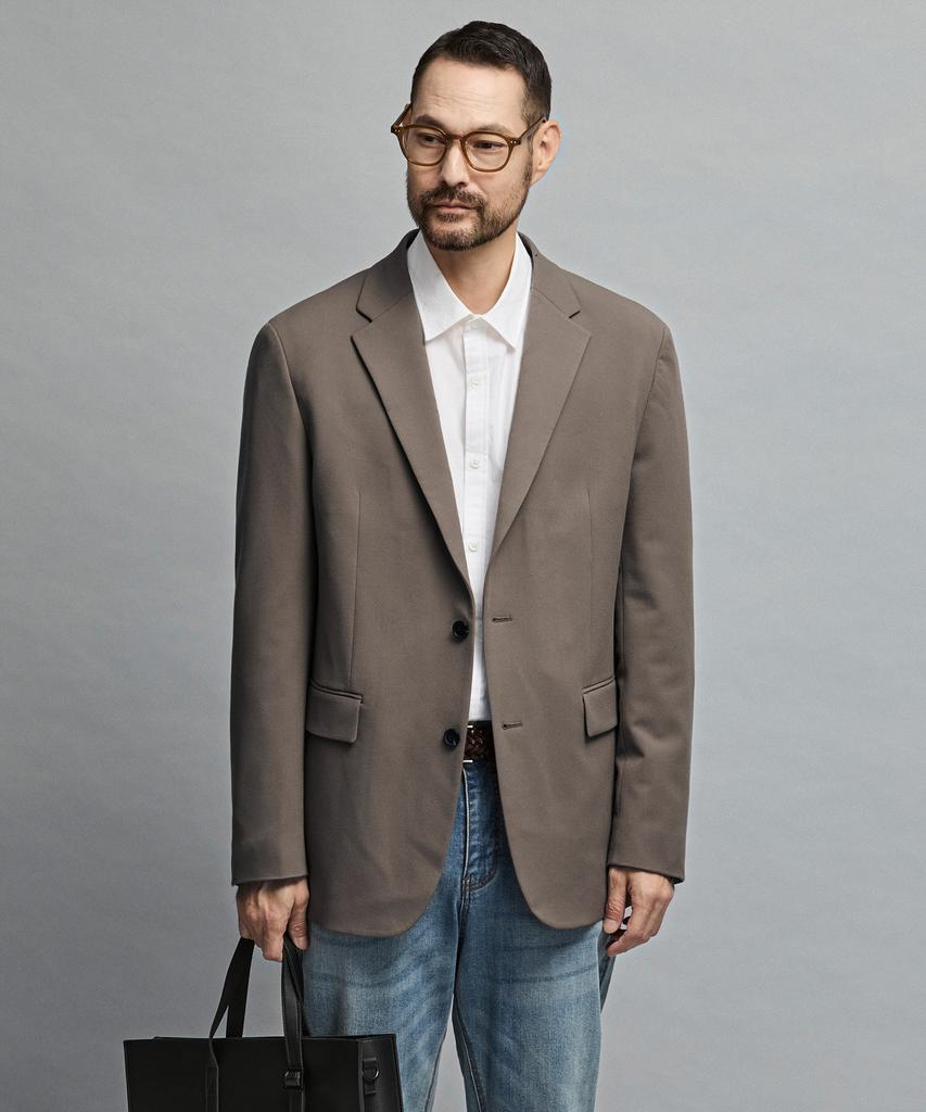 STCO Wool Touch Four-Way Stretch Blazer_Beige (Relaxed Fit)_Sejud72Nsd