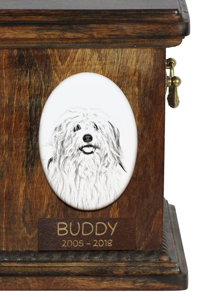 Coton de Tulear, Cotie - commemorative plaque with a photo of a dog, tombstone with a print, personalized oval plaque from the Art-Dog brand