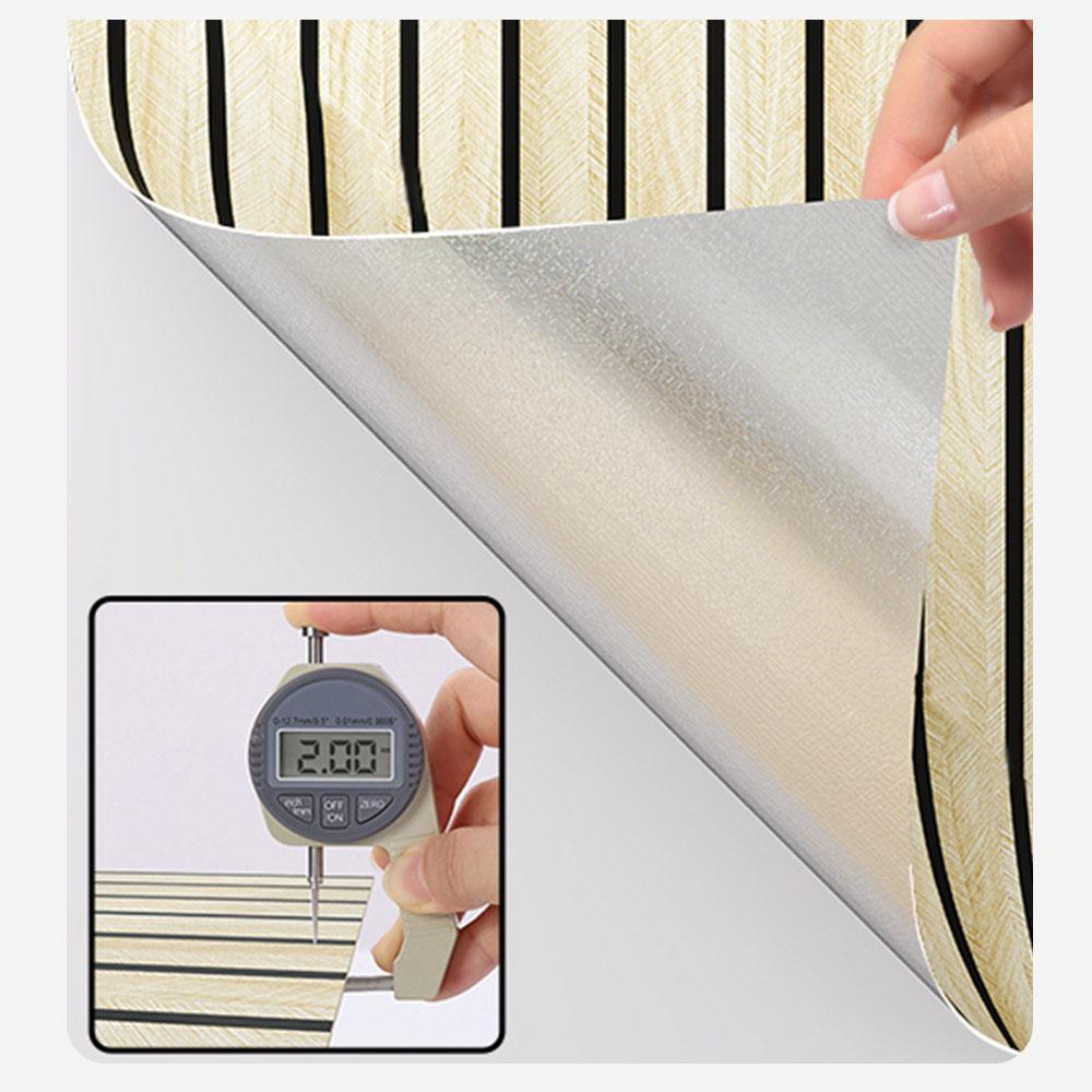 Thickened Faux Grille Self-Adhesive Fluted Panel Wallpaper Waterproof MoistureProof Home Accent Wall Renovation Sticker