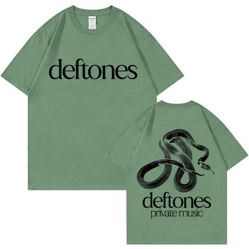 

Alternative Metal Rock Band Deftones Private Music Album Graphic T-shirt Snake Print T Shirts Unisex Women Fashion Vintage T-shirts 4XL