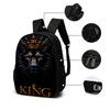 3-Piece CR7 Soccer Star Pattern Rucksack Set – Big-Capacity Casual Backpack with Matching Clutch & Tote Carrier, Perfect for Daily