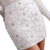Gonna a rete in stile europeo 2025 da donna con paillettes e design floreale, Chiusura con cerniera