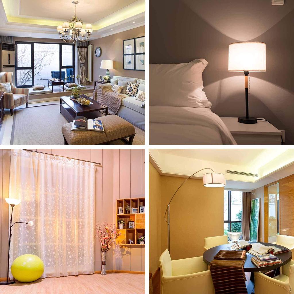 ORALUCE LED Bulbs, E26 Base, 9W, 900lm, 60W Equivalent, High Brightness, Warm White, 3000K, Wide Beam Distribution, High Color Rendering, Energy