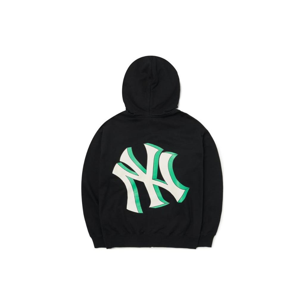 MLB Basic Logo Solid Logo Embroidered Hoodie Loose Casual Long Sleeve Jacket Men Jackets Black 3ATRB0224-50BKS