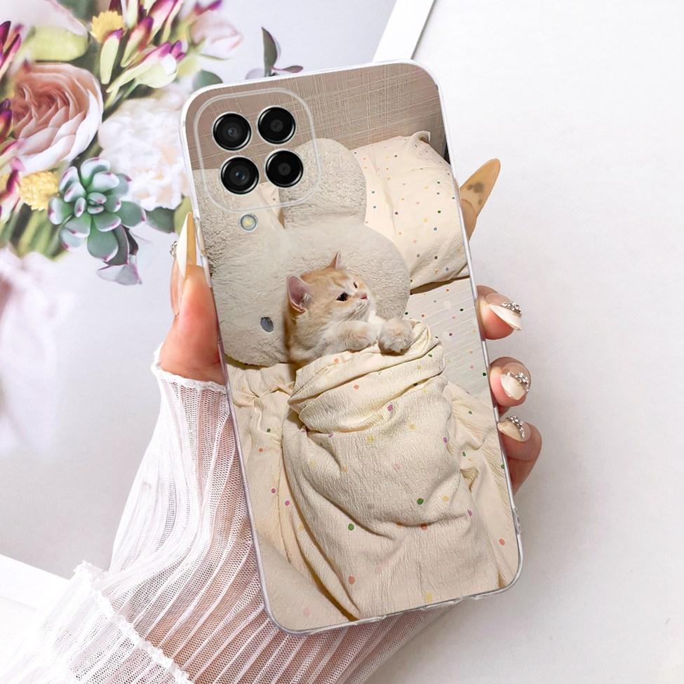 Clear For Samsung M53 5G Case Luxury Fashion Butterfly Funny Cute Painted Cover For Samsung Galaxy M53 5G SM-M536B Casing