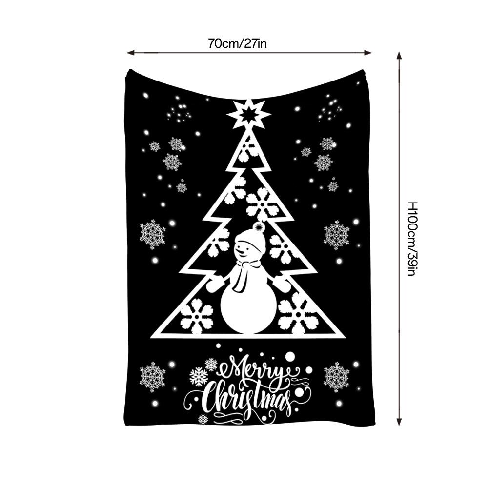 Tuniu Niedlicher Schneemann Weihnachts-Kuscheldecke für Sofa Bett Schlafzimmer Dekoration Geschenk