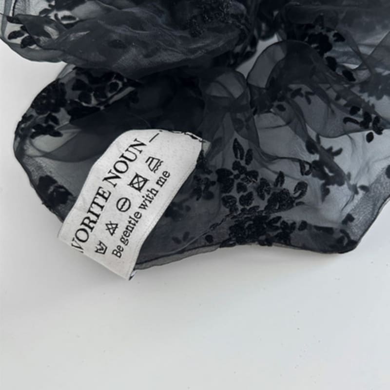 Favorite Noun Black Rose Scrunchie