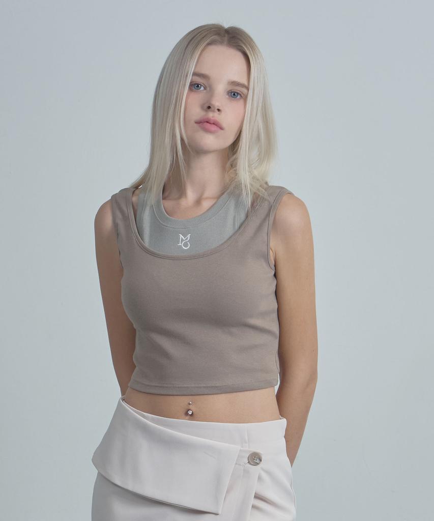 Mualeumoa Double Sleeveless Top - Beige