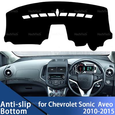 Instrumentpanelöverdrag för Chevrolet Sonic Aveo 2010-2015 Bilinstrumentpanelöverdrag Instrumentpanelmatta Mattunderlägg Solskyddskappa Kudde