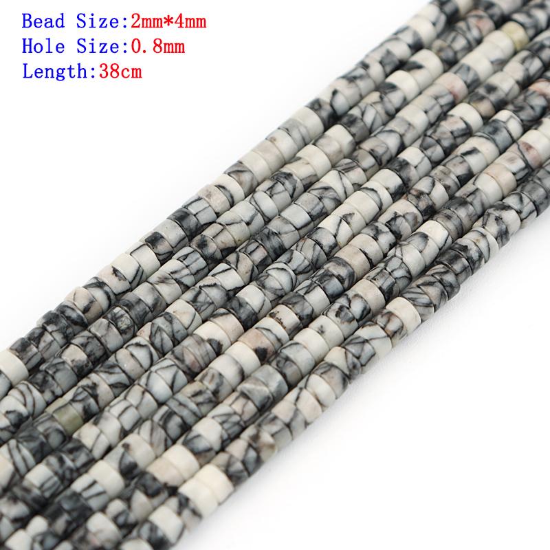 1strand 4/6/8/10mm Natural Stone Flat Beads Druzy Quartz Crystal Loose Spacer DIY Bracelet Necklace Fashion Jewelry