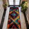 Bohemian Geometryczny Dywanik Biegowy, Antypoślizgowy Zmywalny Dywanik do Przedpokoju, Dywanik w Stylu Południowo-Zachodnim do Przedpokoju Salonu Kuchni
