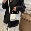 Fashion Texture Portable Small Square Bag Casual New Women's Shoulder Underarm Bag Solid Color Messenger Bag