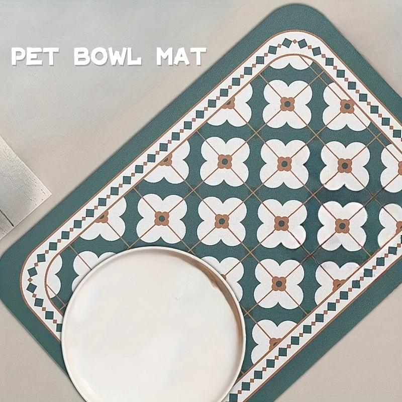 1Pc Premium Waterproof Non-Slip Pet Food Mat-Easy Cleaning,Durable,and Protective Design Pvc Material for Dog and Cat Supplies