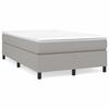 3144407 vidaXL Lit à sommier tapissier avec matelas Gris clair 120x200cm Tissu