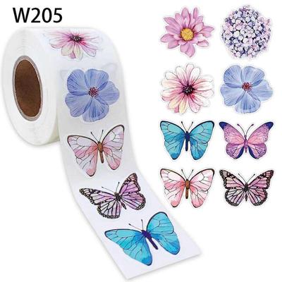 Caja de Regalo con Pegatinas de Mariposas y Flores de Colores: Etiquetas Autoadhesivas con Decoración Floral