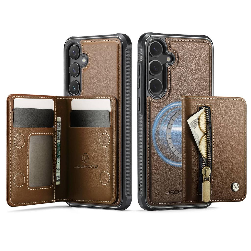 Hülle für Samsung Galaxy S25 Edge S25 FE S24 S23 S22 S21 S20 Ultra Brieftaschenhülle, Abnehmbarer Magnetischer RFID-Blockierer Kartenhalter