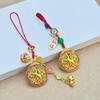 Vintage Hand-Woven God of Wealth Auspicious Pendant Keychain
