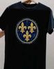 Bosnian Lily Shirt, Bosnia Fleur De Lis Tee, Faux Embroidery Look T-Shirt, Bosnian Pride Shirt