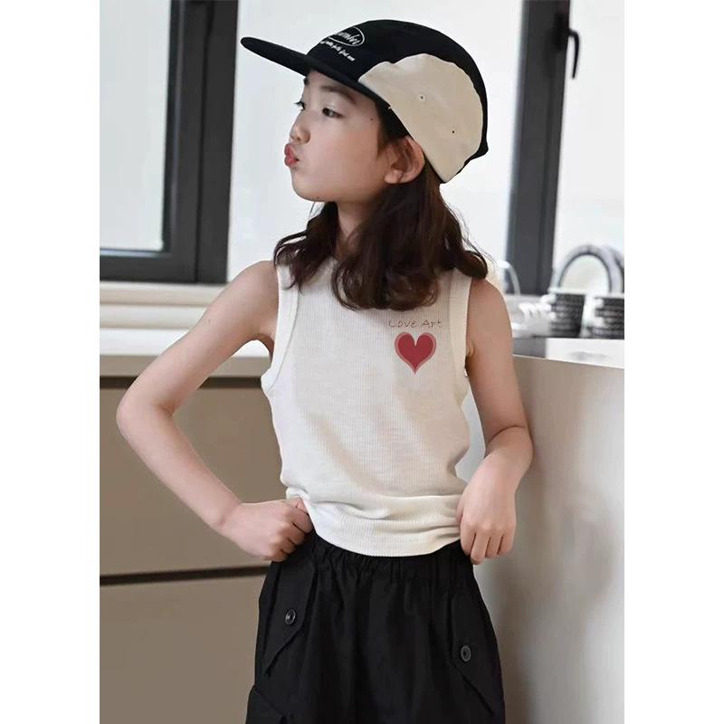 Chic Slim-Fit Girls' Summer Camisole for Ages 6-15