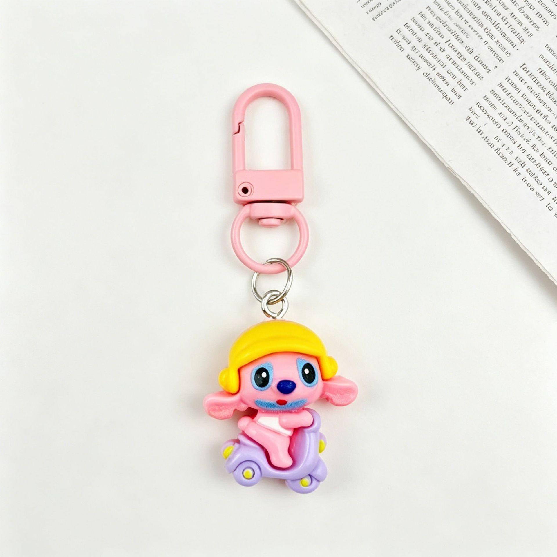 Cartoon Stitch Keychain Pendant - Cute Backpack & Car Accessory, Couple Gift