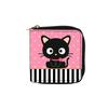 New cartoon cat animation short zipper wallet, children's small wallet