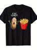 Tshirt With Funny Potato Chip Pattern For Unisex And WoUnisex Top Soft And Breathable Neutral Short Sleeved Casual Asian Size S5XL