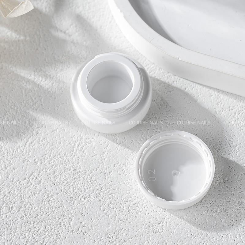 Scatola Dispenser Gel Mini Nail Art - Flaconi Vuoti da 2g per Pittura, Grigio Chiaro/Bianco