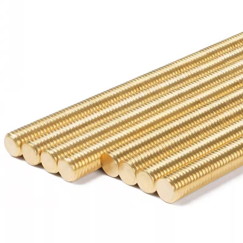 M2-M16 Metric Brass Thread Rod Long Brass Bolt Full Thread Shaft Rod Bar Stud Length 25/30/35/4045/50/60/70/80mm ~ 150 mm